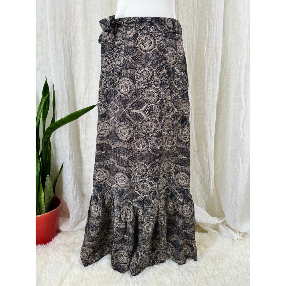 Lil By Anthropology 2000s Silk Maxi Skirt Size M Boho Chic Indie Whimsigoth Y2K